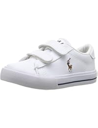 Polo Ralph Lauren Kids Unisex Easton II EZ Sneaker White Tumbled Multi pop 13.5 Medium US Little Kid