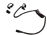 EmBest Colored Replacement Coil Audio Tube and Middle Silicone Soft Ear Bud for Radio Headset Black