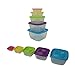 Prefer Green 5-Size Multi-Color Food Storage Container Set with Lids,Meal Prep,Portion Control Kit