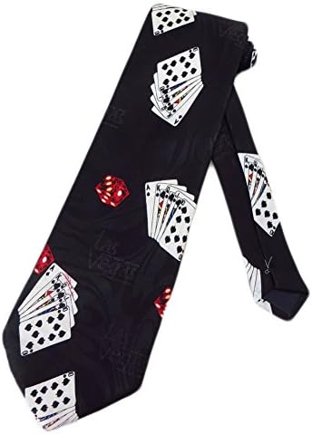 Gold City Mens Las Vegas Casino Necktie - Black - One Size Neck Tie