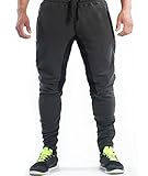 Men's Fitted Shorts Bodybuilding Workout Gym Running Jogger Pants Black,XL