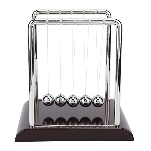 TOPINCN Large Newtons Cradle Balance Balls, 5 Physical Balls Toy Balance Magnetic Ball Home Office Desk Fun Decoration Birthday Gifts (L)