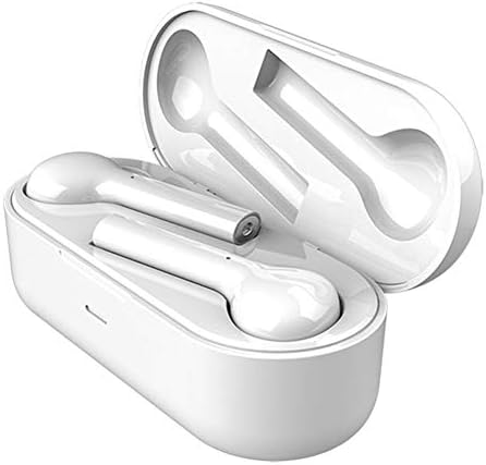 XIAOKUKU Touch Wireless Bluetooth Headset, Bluetooth 5.0 one-Button SIRI Lossless Noise binaural HD Call HiFi Sound Quality with Mobile Power Waterproof and sweatproof,White