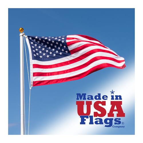 Made in USA Flags Co – 15,2 x 25,4 cm große amerikanische Flagge – robuste USA-Flagge mit hochwertigem PolyMax-Polyester, genähten Streifen und gestic