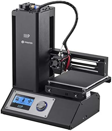 Monoprice Select Mini 3D Printer V2 - Black With Heated (120 x 120 x 120 mm) Build Plate, Fully Assembled + Free Sample PLA Filament And MicroSD Card Preloaded With Printable 3D Models