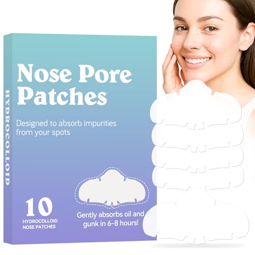 10 Pack Nose Strips Hydrocolloid Blackhead Remover Deep Cleansing & Pore Shrinkage Oil Control Acne Blackhead Remover Soft Skin Care for Everything