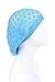 an Aqua Blue Diamond Pattern Beanie Hat for Women Summer