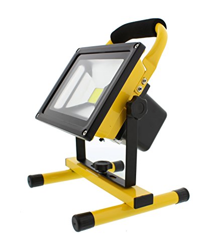 ABN LED Flood Light 20 Watts 1,800 Lumens 12V Indoor/Outdoor IP 65 Waterproof Rechargeable Portable Job Site Work Light
