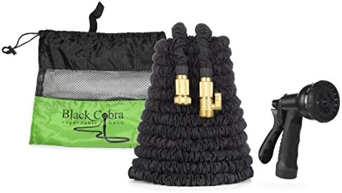 All New 2017 Gardeners Best BC Expandable Garden Hose, Solid Brass Fittings 8-Pattern Nozzle and Storage Bag (75')