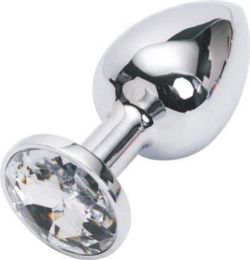 Aexge Fetish Deluxe ＭEdium-sized Anal Plug Sex Love Games Bdsms Toys Super Quality Stainless Steel Ass Plugs Jewelry Kinkys Personal Massager for Women Men Couples Lover - Good Valentine S / Birthday Gift (White)