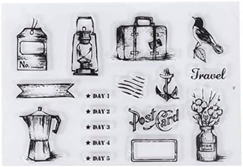 Serius Travel Clear Stamp for Scrapbooking Transparent Silicone Rubber DIY Photo Album Decor