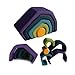 Grimm's Small Stone Caves Nesting Wooden Blocks Stacker, 