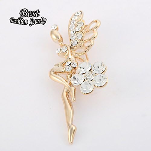 Bosun(TM) Korean Fashion Brooch Exquisite Ballet Girl Angel With Wings Girlfriend Gift Exquisite Accessory