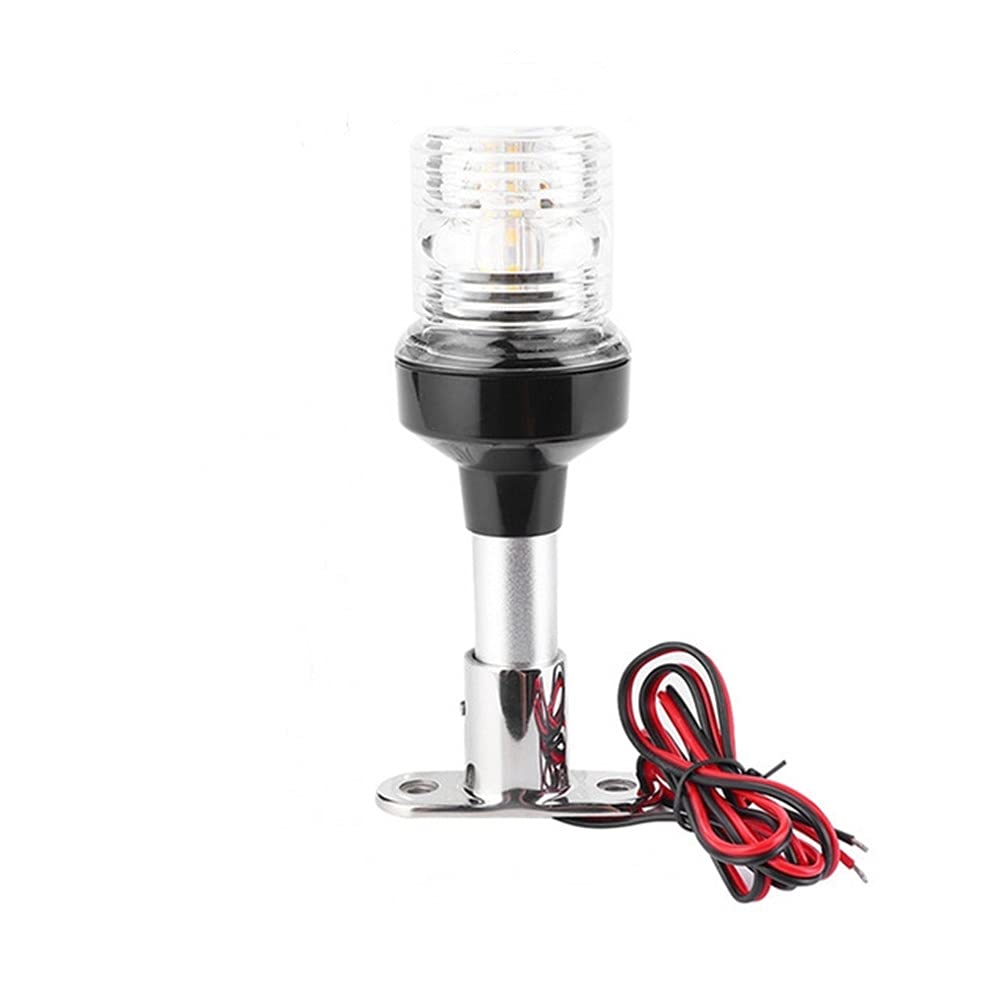 KAOLALI Boat Sailing Signal Light Boat Navigation Light All Round 360° White LED Marine Yacht Anchor Light IP65 Waterproof