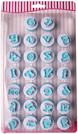 LUOSFUH Alphabet Letter Mould Cutters Tool Kit Set Fondant Sugarcraft Cake Decorating Kits(Lowercase Letters)