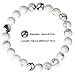 White Howlite Beads, maxin Bling Jewelry 8MM Crystal Elastic Stretch Loose Beaded Bracelet--Unisex