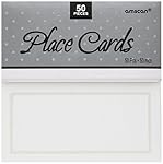 Amscan  Pearl Place Card, White, 50 Count