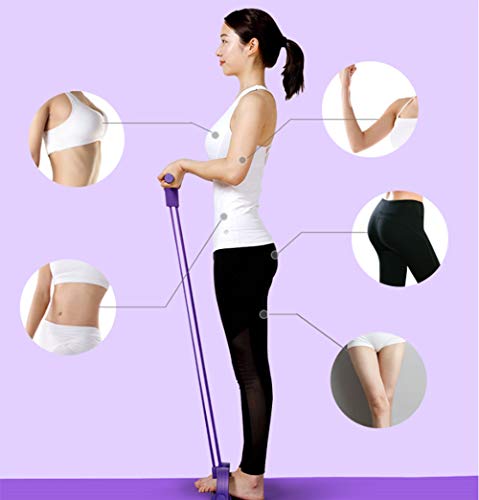 IBLUELOVER-Pedal-Leg-Puller-4-Tube-Latex-Sit-up-Bodybuilding-Expander-Elastic-Pull-Rope-Yoga-Fitness-Training-Equipment-Stretching-Slimming-Resistance-Straps-for-Abdomen-Waist-Arm