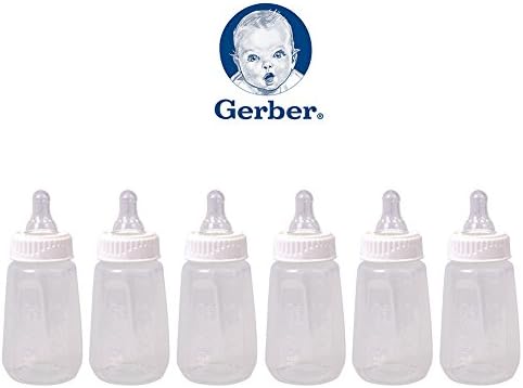 6 Pc Gerber Baby Bottle 5 Oz Clearview Bottles Leak Proof BPA Free Vented Nipple