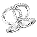 Metal Factory Sz 9 Sterling Silver Cubic Zirconia CZ Band Ring