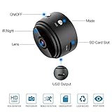 UTOPB Mini Spy Hidden Camera, Latest Wireless WiFi HD 1080P Camera Cam with Night Vision and Motion Detective, Small Security Nanny Cameras Cams with APP for Home and Office