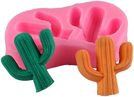 Cactus Shape Design Cake Fondant Mold by TUU, Silicone Baking Mould DIY Wedding Party Cake Decorating Tools, for Making Lollipop, Chocolate, Cake, Jelly, Pudding, Ice Lattice , DIY Cooking (Pink)