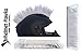 Helmet Hawks ® Motorcycle Helmet Mohawk w/Sticky Hook and Loop Fastener Adhesive - White Silver