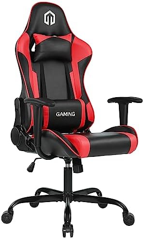 GOTMINSI Video Gaming Chair with Headrest and Lumbar Cushion Adjustable ...