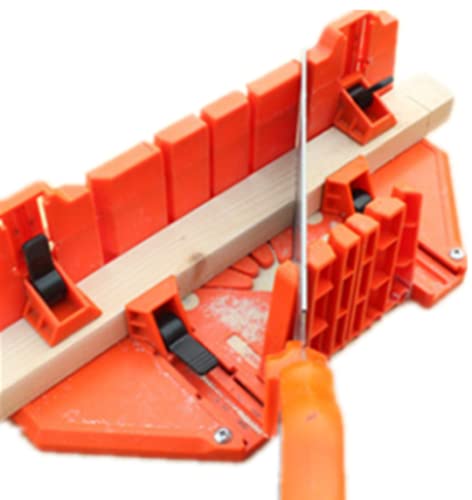 Mitre Box Saw Box, Plastic Mitre Box Pruning Saw Woodworking mitre Saw Box Multi-Angle Adjustable Mitre Saw Box Cutting Mitre Box with Multi-Angle Cutting with Clamp Hand Saw Set Adjustable