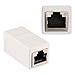 Jadaol RJ45 Coupler, Ethernet Coupler Inline Coupler for Cat8/Cat7/Cat6/Cat5e, 1000Mbps Ethernet Extender Adapter LAN Connector for Router Modem Switch Network Extension, Female to Female 1 Pack White