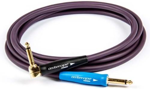 Asterope AST-P15-RSG Pro Studio Guitar Cable, Purple 15 Foot Right Angle to Straight