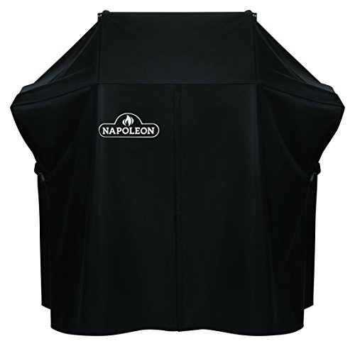 Napoleon Grill Cover - Fits Small Grills and Napoleon Rogue 365 Series, Black, Water Resistant, UV Protected, Air Vents, Hanging Loops, Adjustable Buckled Straps