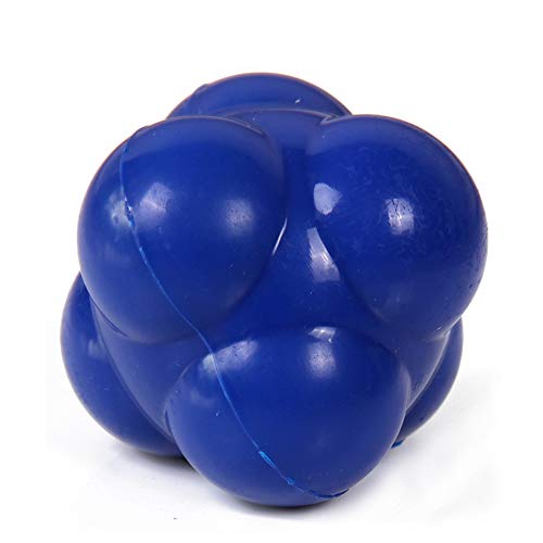 Xeminor 1PCS Silicone Hexagonal Reaction Ball Training Speed Bouncing Ball Fitness Supplies for Improve Reaction Time Speed Agility Blue