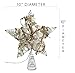 SAM + Ollie Rustic Christmas Tree Topper Star, 10 Light Indoor White Rattan Natural Grapevine