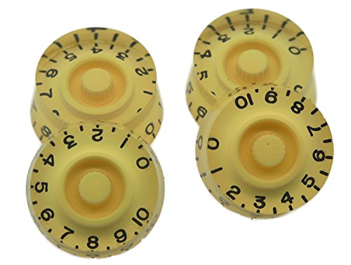 KAISH 4pcs Vintage Cream Guitar Speed Dial Knobs Control Knob fits LP Guitar