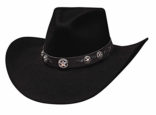 Montecarlo / Bullhide Hats - STAR STUDDED 4X Premium Wool Western Cowboy Hat - Black (6-7/8)