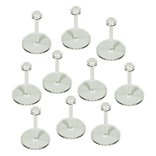 SW: Legion, 27mm Circular Flight Stand Kit, 1.5mm Clear, 1.25 inch Peg (10)