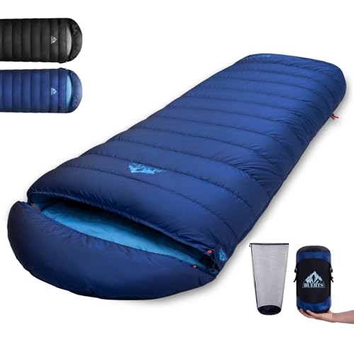 BUERTS Winter Sleeping Bag 680 FP Down Sleeping Bag Ultra Light for Adults and Teenagers Ideal for Hiking, Camping