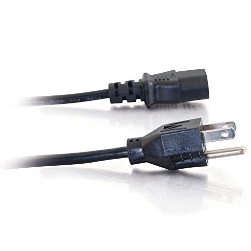 E156136 (UL) 3x18 AWG 60C 300V Universal Power Cord for NEMA 5-15P to IEC320C13, Black (1.5 Meters) PWC75A150US