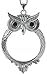 Owl Magnifier Magnifying Glass Pendant Necklace, 30