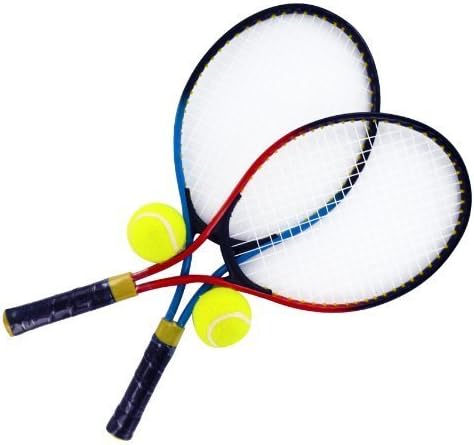 2 Player Tennis Racket Set With Balls Carrying Case Kids Garden Aluminium Metal Shopmonk