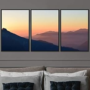 signwin 3 Piece Framed Canvas Wall Art Orange...