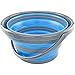 Foldable Silicone Collapsible 2.65 Gallon Bucket - Durable Blue Storage Container for Camping, Outdoor, Travel, and Household Use by Southern Homewares