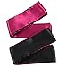 Hestya 2 Pack Sleeping Mask Satin Eye Mask (Black Red) Blindfold, 150 cm