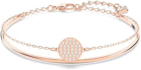 SWAROVSKI Women's Ginger Rose-gold Plated Bangle Bracelet, White