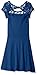 Derek Heart Girls' Big Cap Sleeve Skater Dress W/Waist Lace Yoke & Back Bow