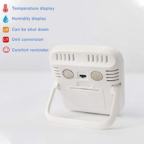 BeGrit Innen Hygrometer Thermometer für Baby-Raum-Temperatur Feuchtigkeit Feuchte Überwachung, digital einfach Sofort mit Lächeln/Unhappy Emotion Icon lesen (Weiß)