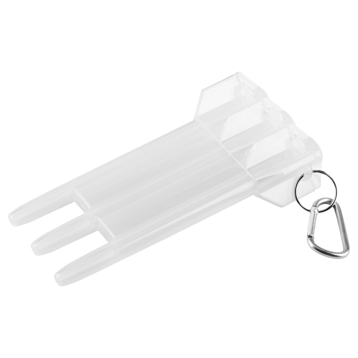Thyonta Portable Clear Dart Case 1 Pcs Universal ABS Plastic Dart Carrying Case with Key-Locking Clasp as an Accessory for Darts Team Games(White)
