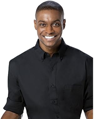 Men???s Regular Fit Dress Shirt Rollup Or Long Sleeve Button Down Collar Pocket