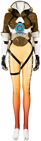 MagicCosplay Women's Overwatch Tracer Lena Oxton Cosplay Costume Halloween(XS)